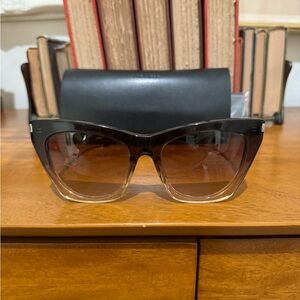 Women's Saint Laurent Gradient Brown Sunglasses